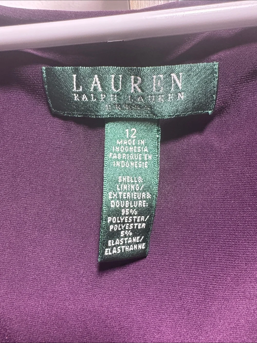 Ralph Lauren Sleeveless Ruched Midi Dress in Deep Plum